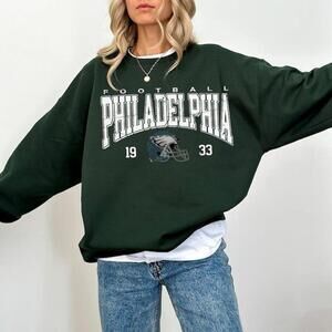 Philadelphia Eagles Team Graphic NFL Football Fan Cozy Streetwear Sweatshirt